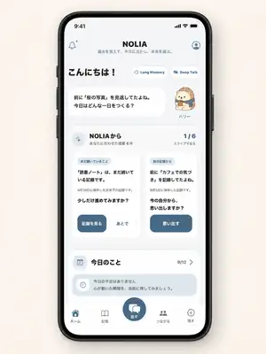 NOLIA ホーム画面